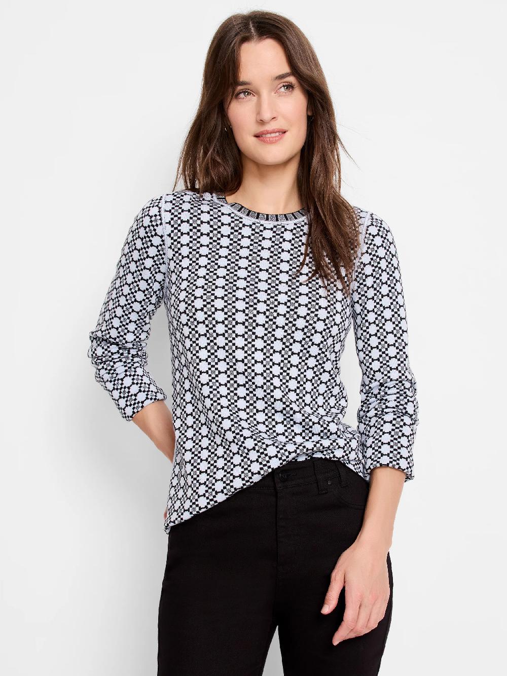 Nic Zoe Geo Reversible Sweater Tee