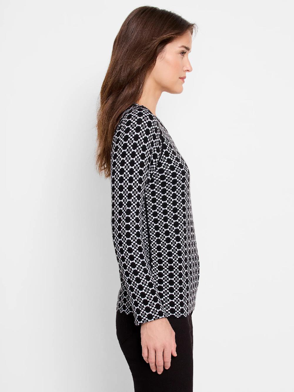 Nic Zoe Geo Reversible Sweater Tee