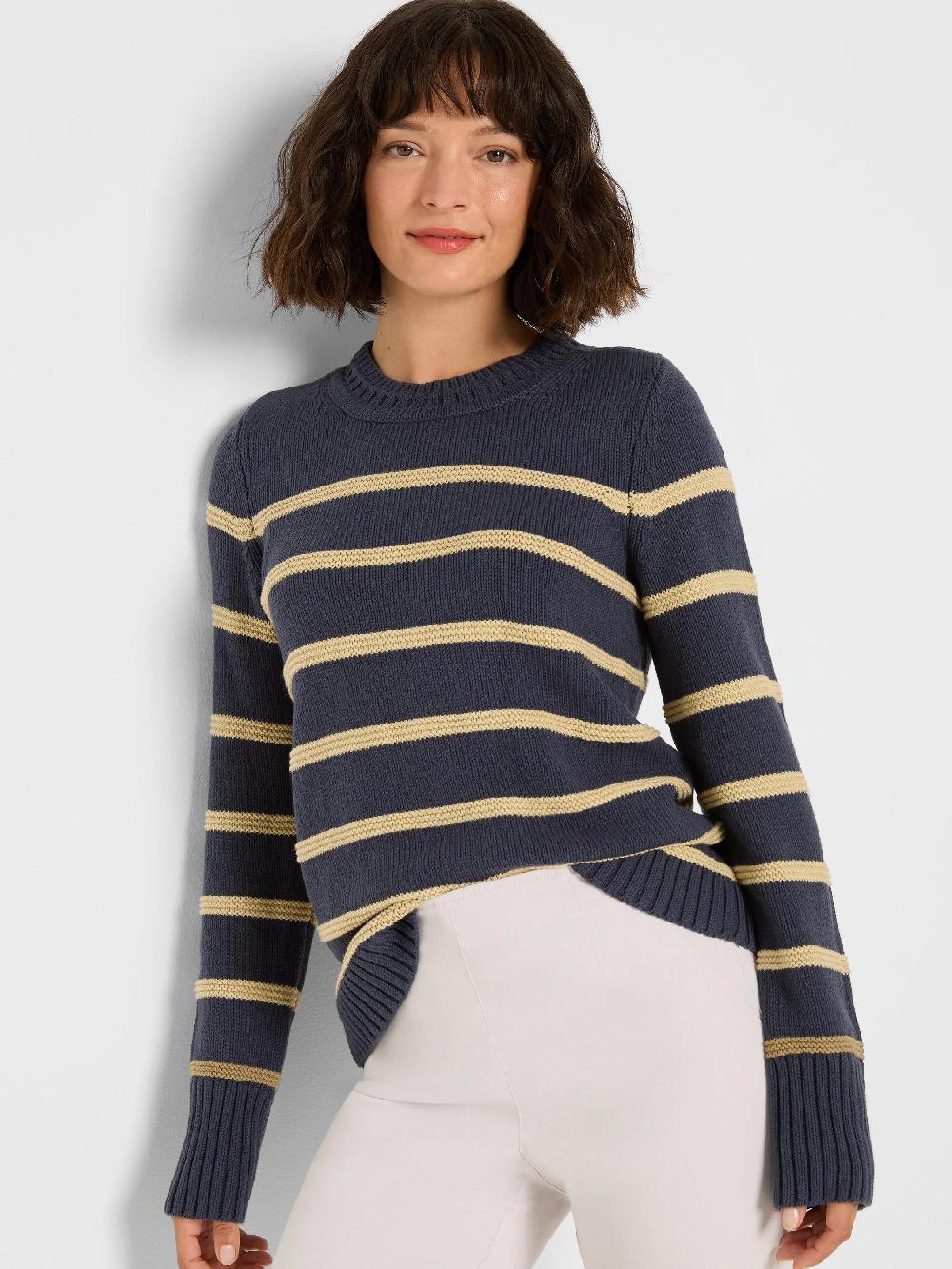 Nic Zoe Go To Stripe Sweater