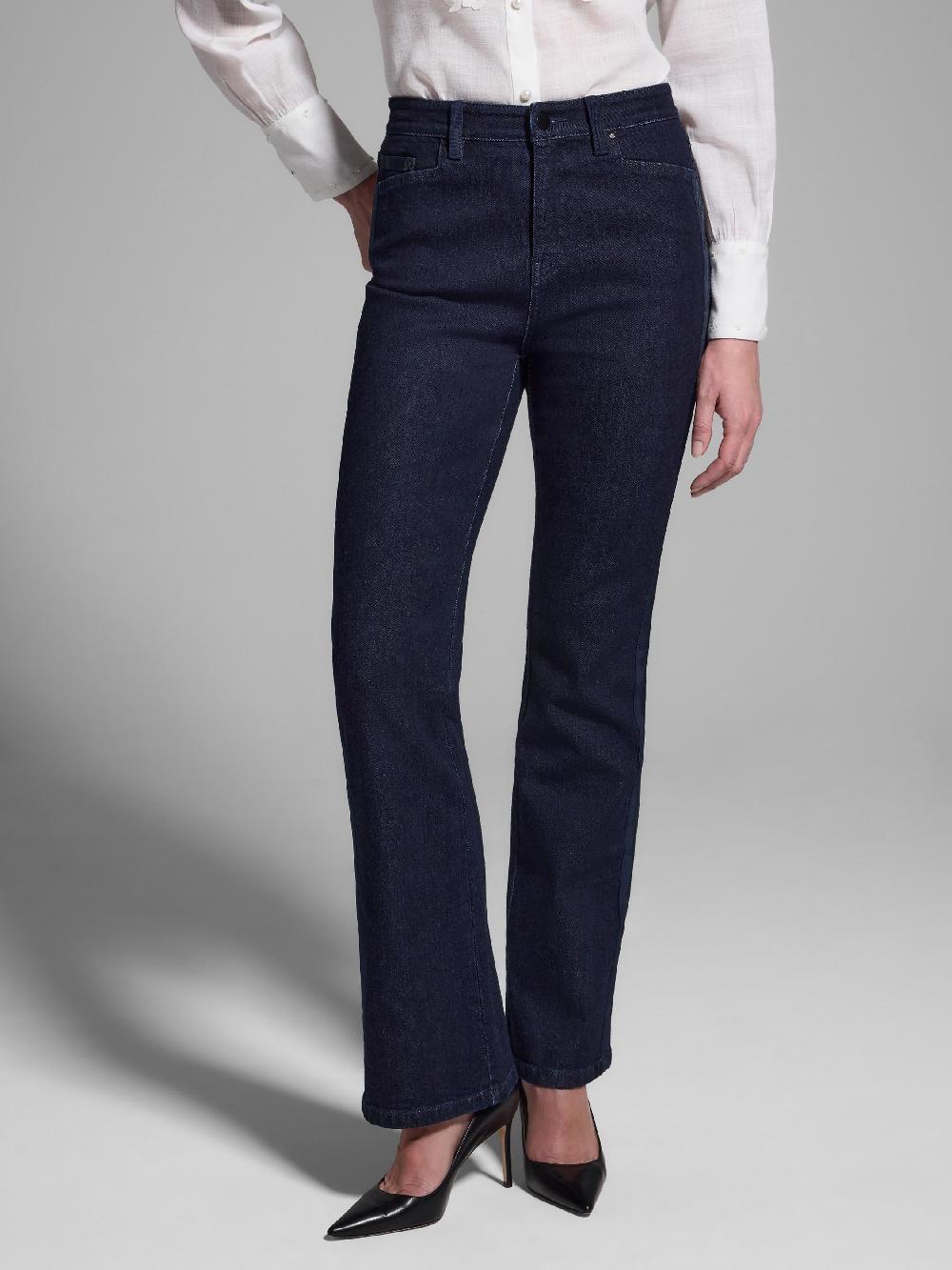 nic zoe Gold Label 31" Ribbon Trim Breakaway Jeans