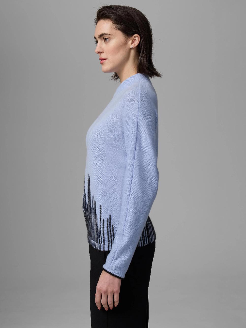 Nic Zoe Gold Label Cashmere Flame Stitch Sweater