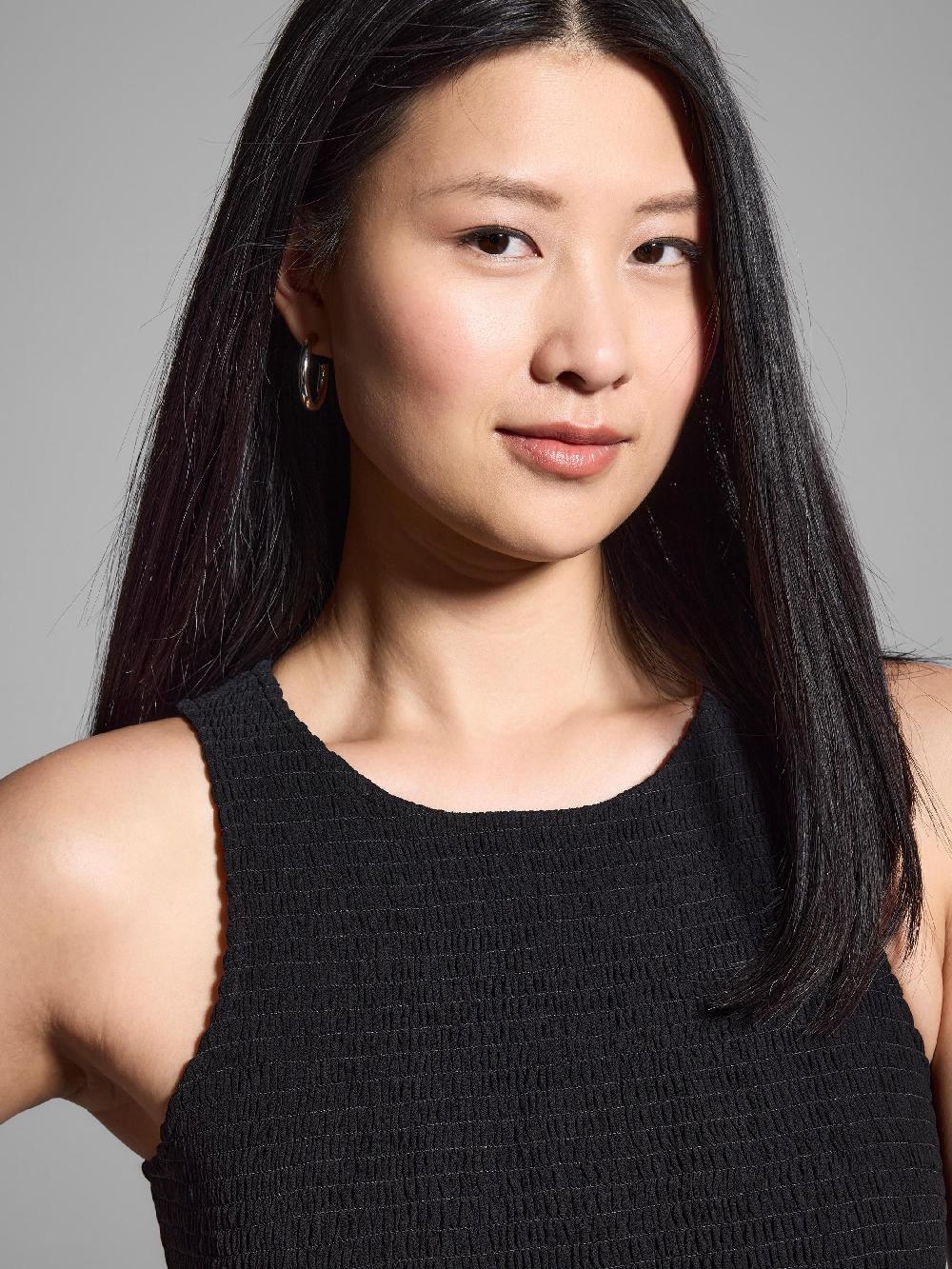 nic zoe Gold Label Chiffon Smocked Dress