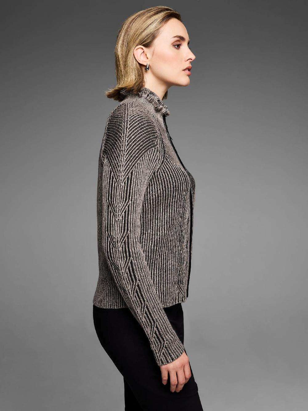 Nic Zoe Gold Label Engineered Zip Cardigan