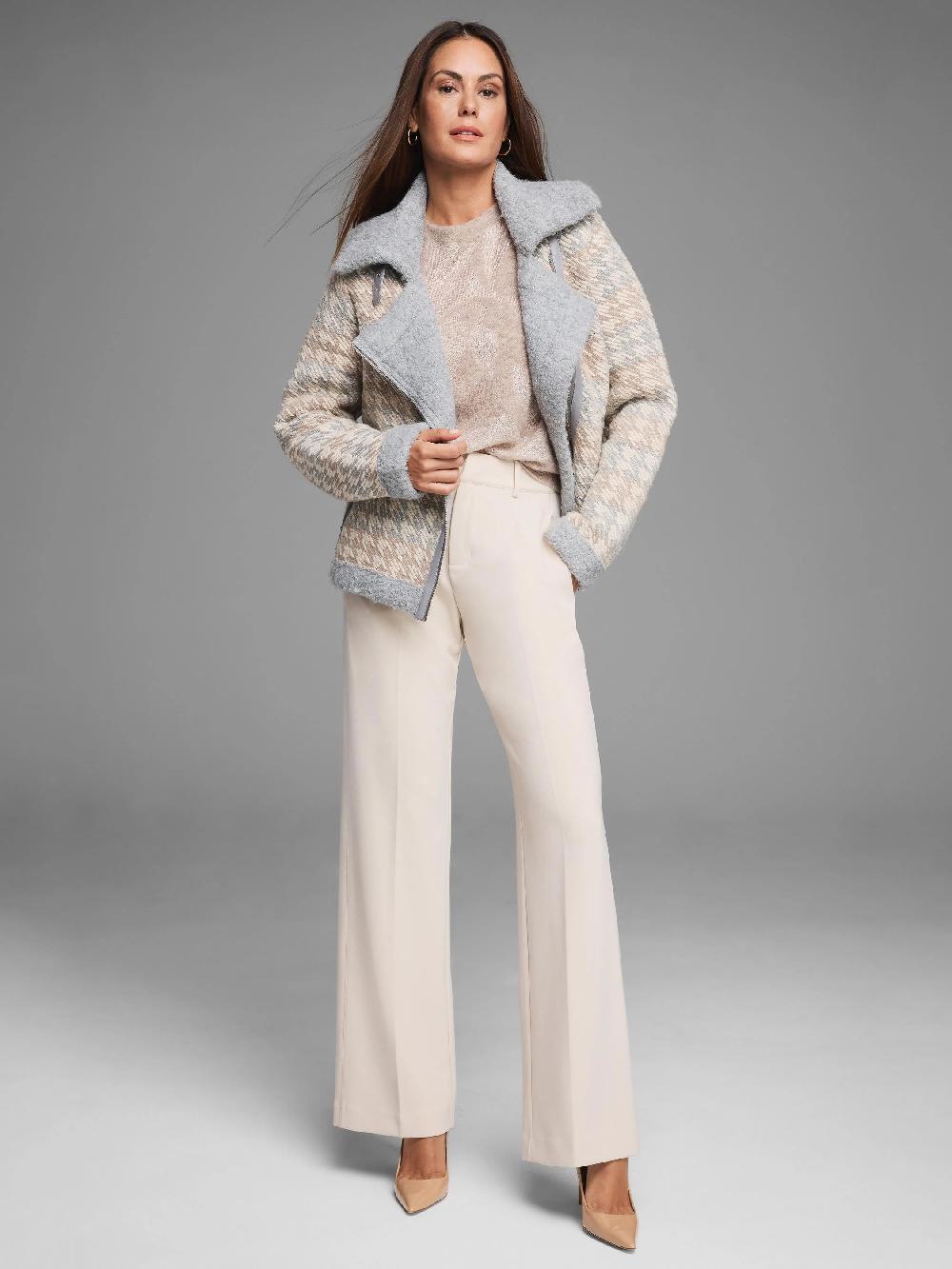 Nic Zoe Gold Label Houndstooth Knit Jacket