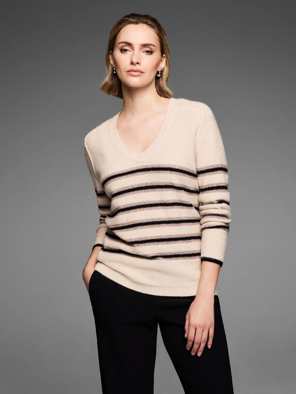 Nic Zoe Gold Label Luxe Cashmere Sparkle Sweater