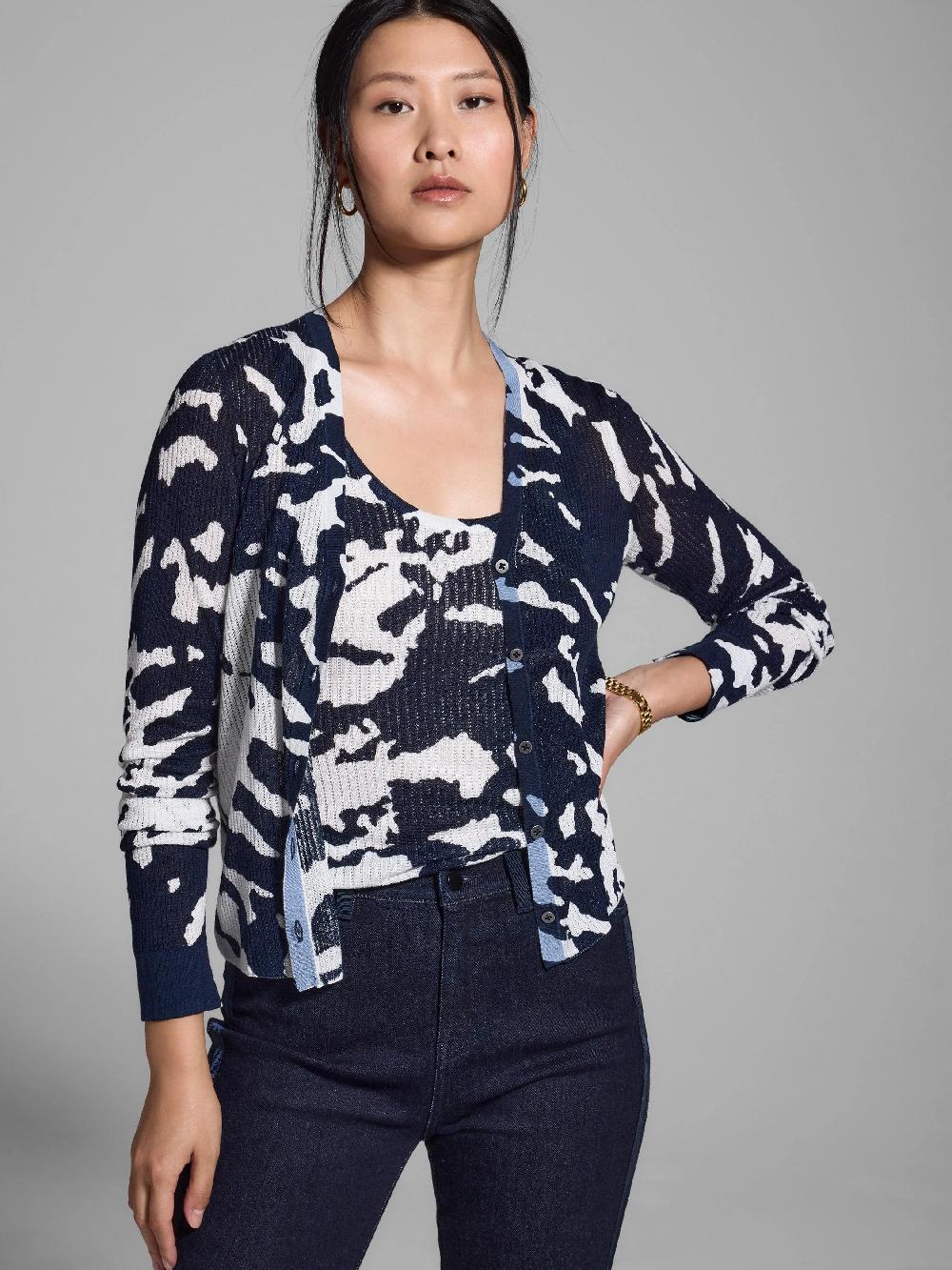 nic zoe Gold Label Nightfall Rib Cardigan