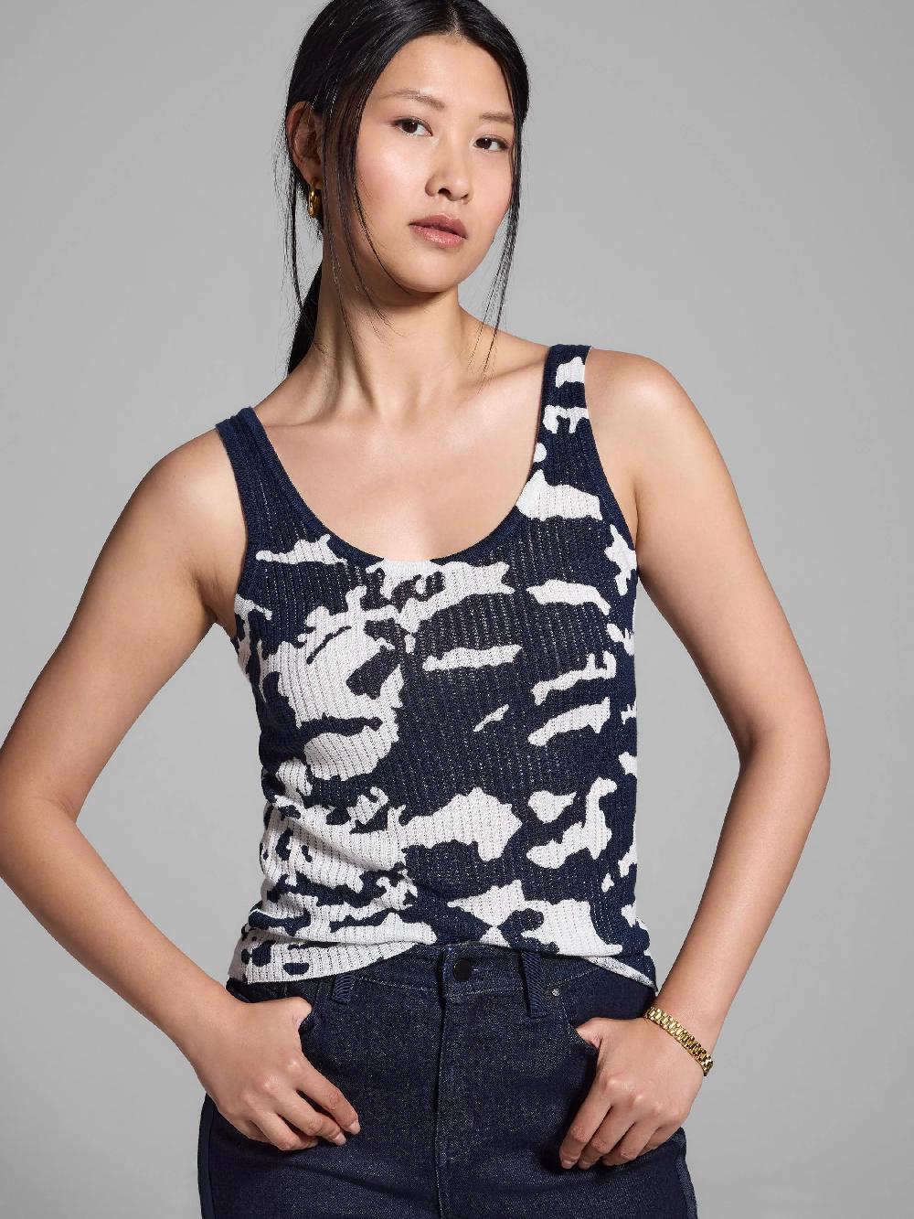 nic zoe Gold Label Nightfall Rib Sweater Tank