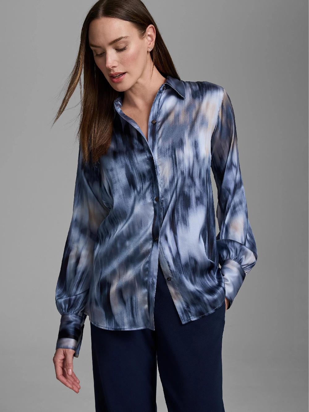 Nic Zoe Gold Label Romance Silk Shirt