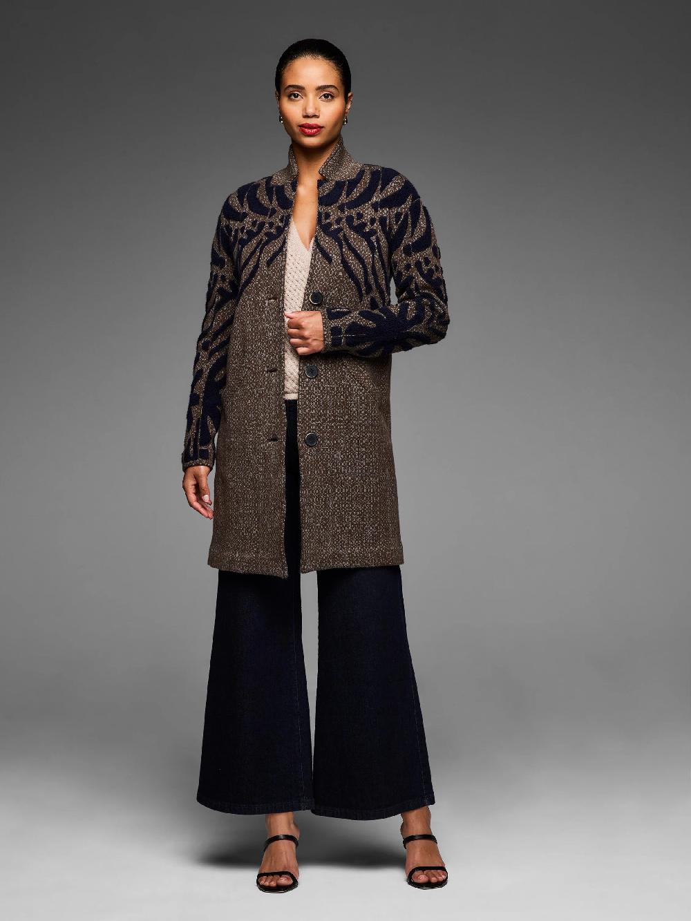 nic zoe Gold Label Tufted Double Knit Coat