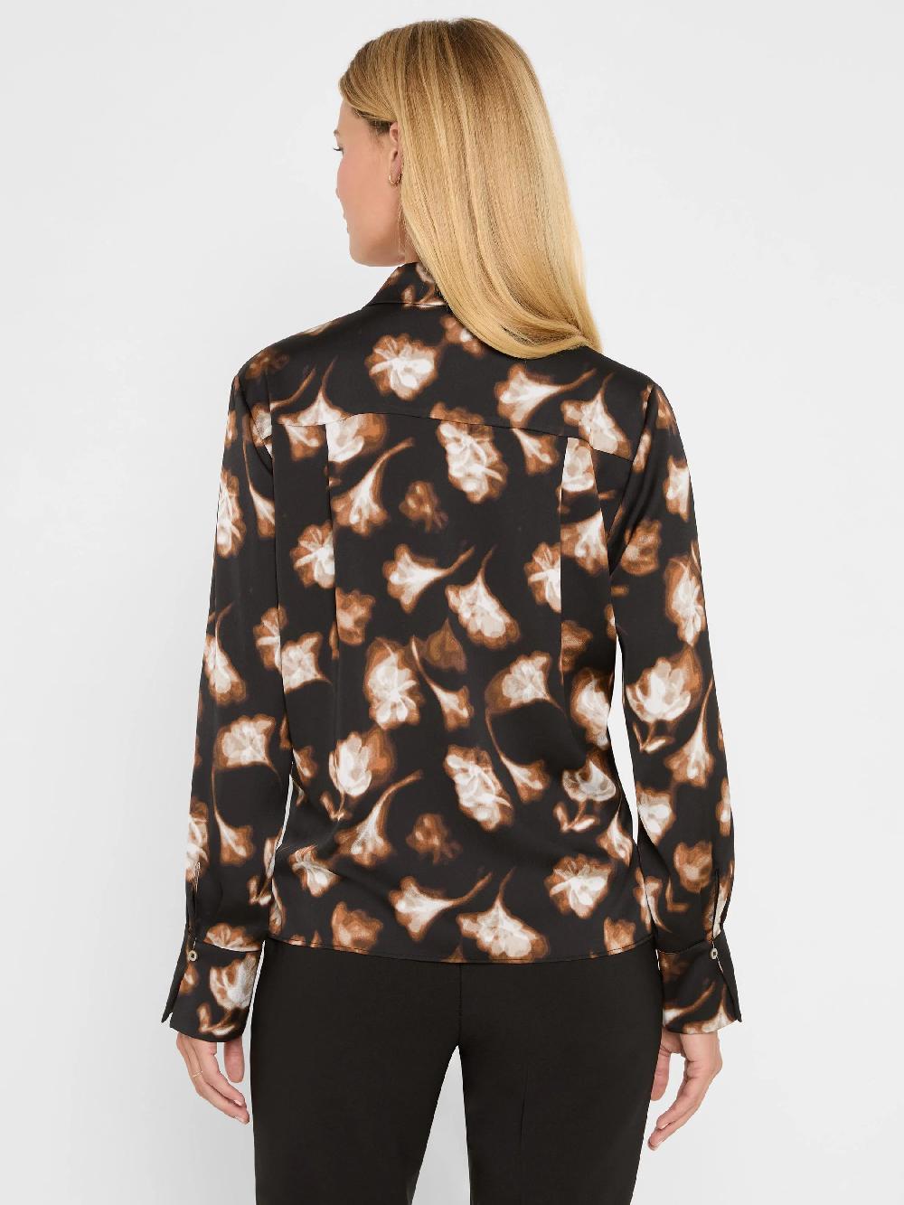 Nic Zoe Golden Ginko Popover Shirt