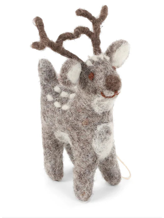 nic zoe Gry & Sif Small Cute Grey Deer Ornament
