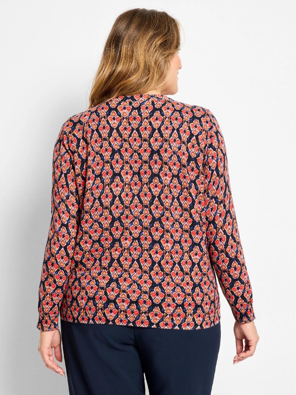 Nic Zoe Harvest Ikat Pure Cotton Sweater