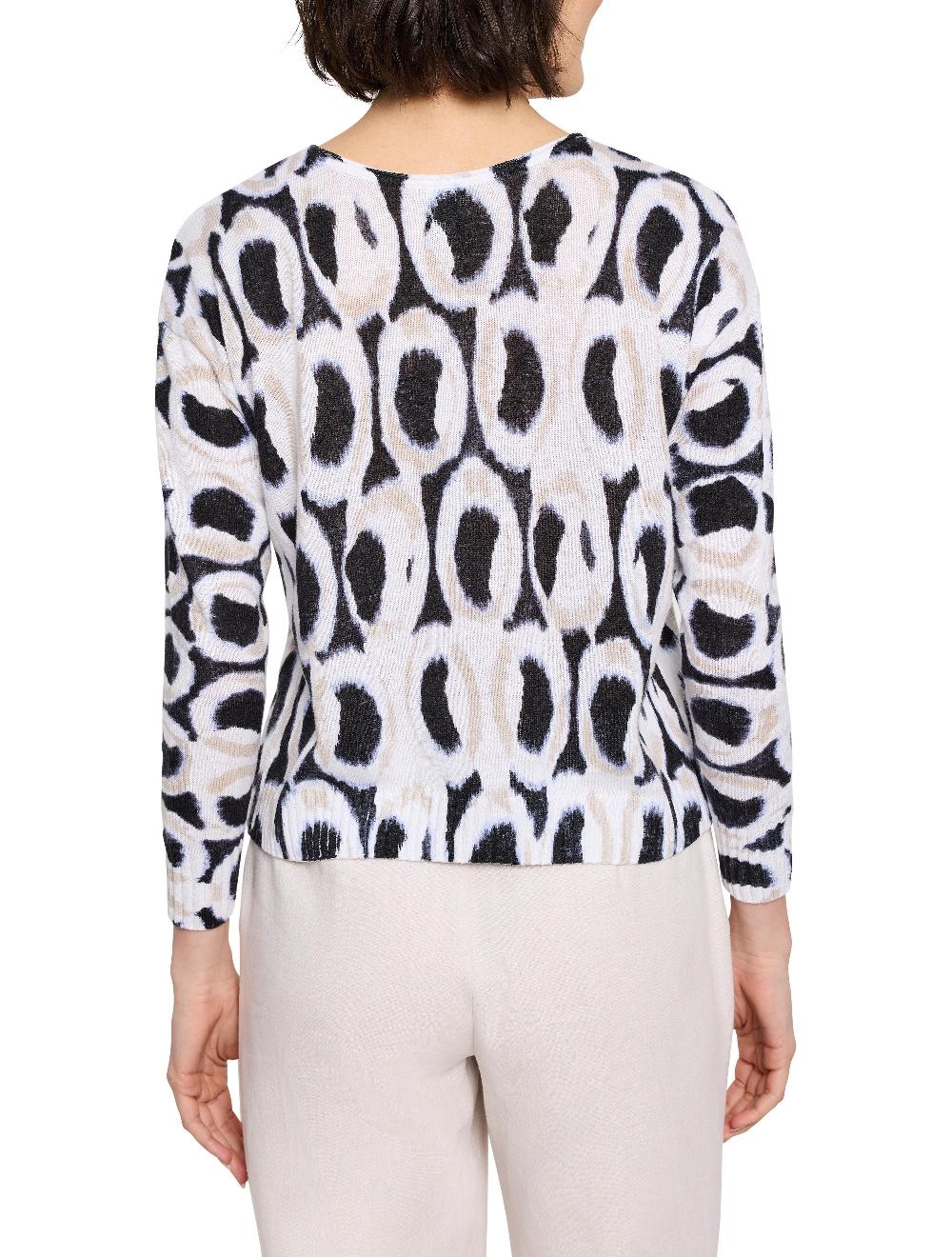 Nic Zoe Ikat Rings Supersoft Sweater