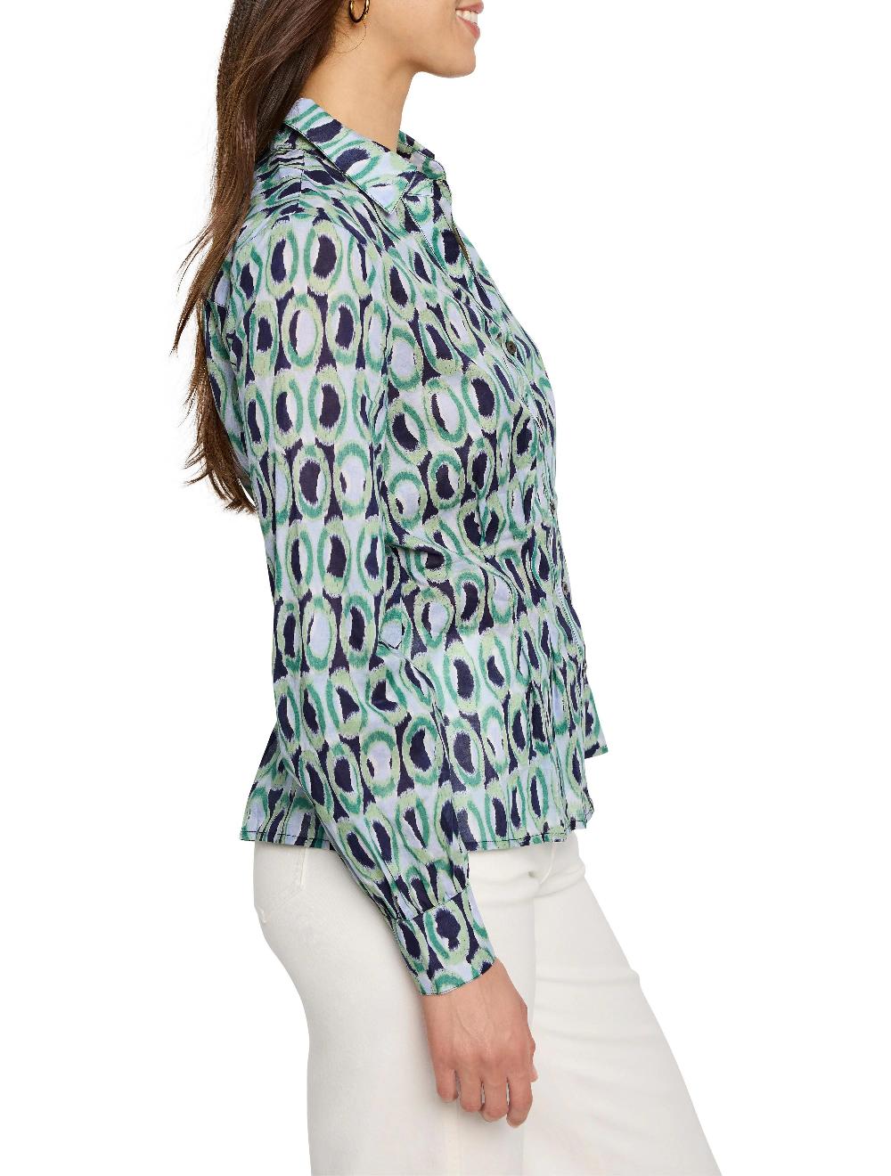 Nic Zoe Ikat Rings Tucked Shirt