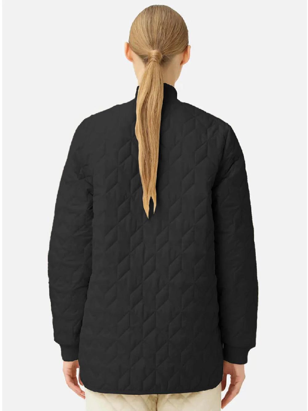 Nic Zoe Ilse Jacobsen Quilted Jacket Knit Collar