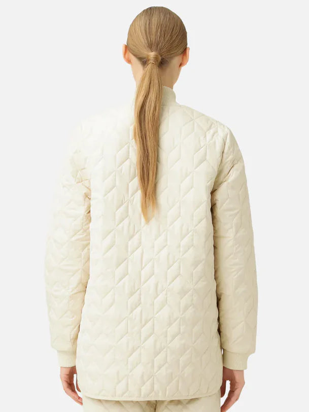 Nic Zoe Ilse Jacobsen Quilted Jacket Knit Collar