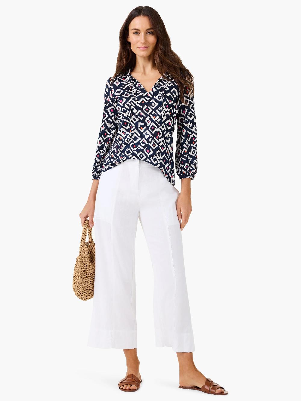 Nic Zoe Indigo Angles Top