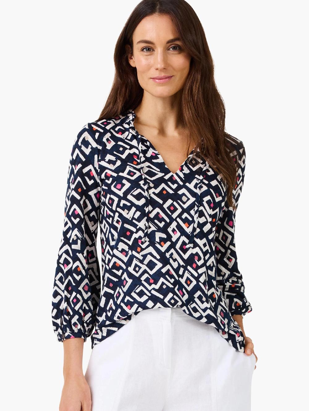 nic zoe Indigo Angles Top