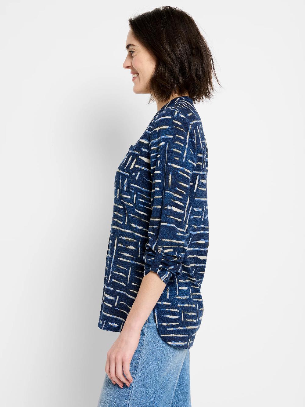 Nic Zoe Indigo Dash Live In Shirt