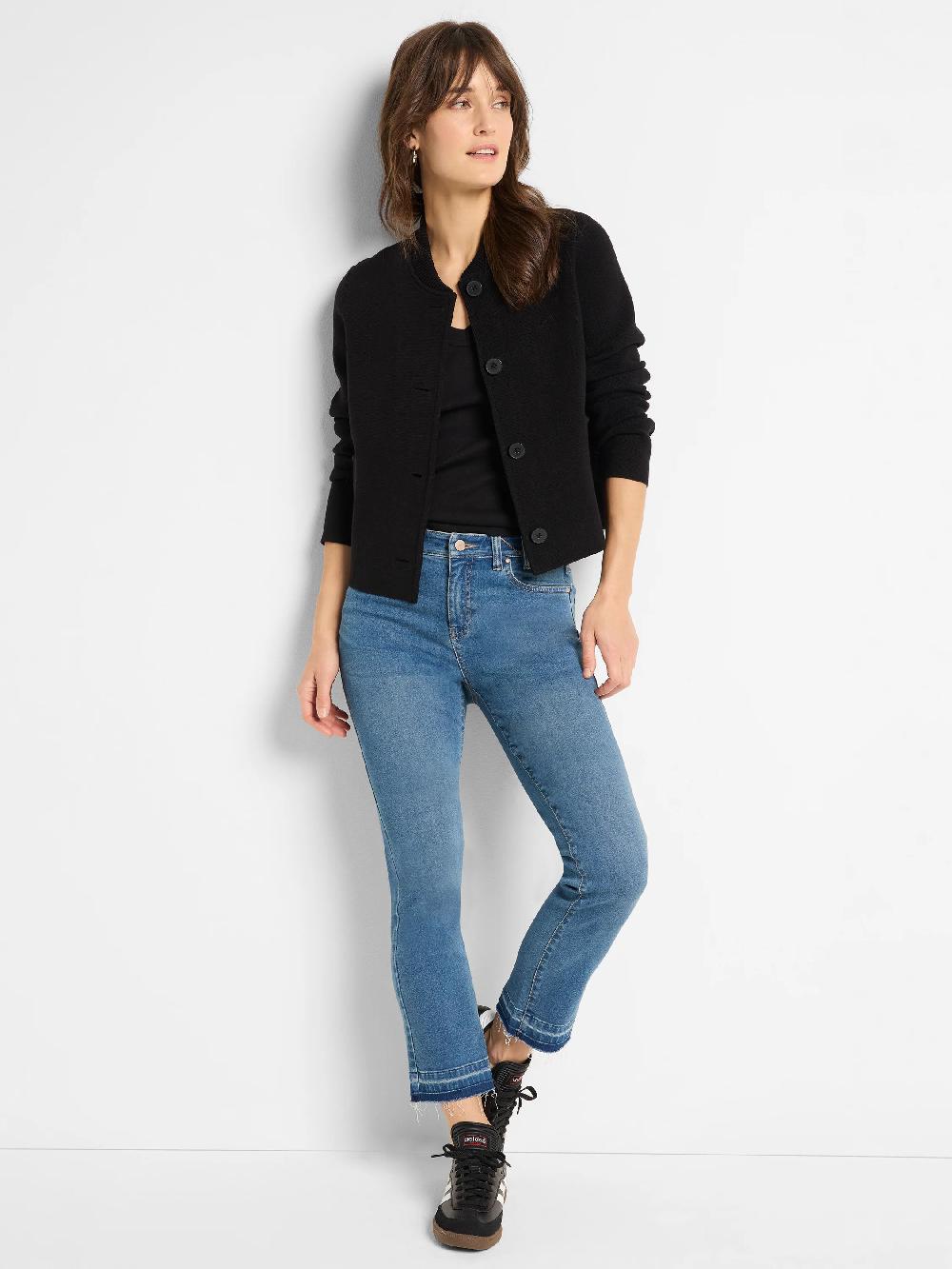 Nic Zoe Knit Bomber Jacket