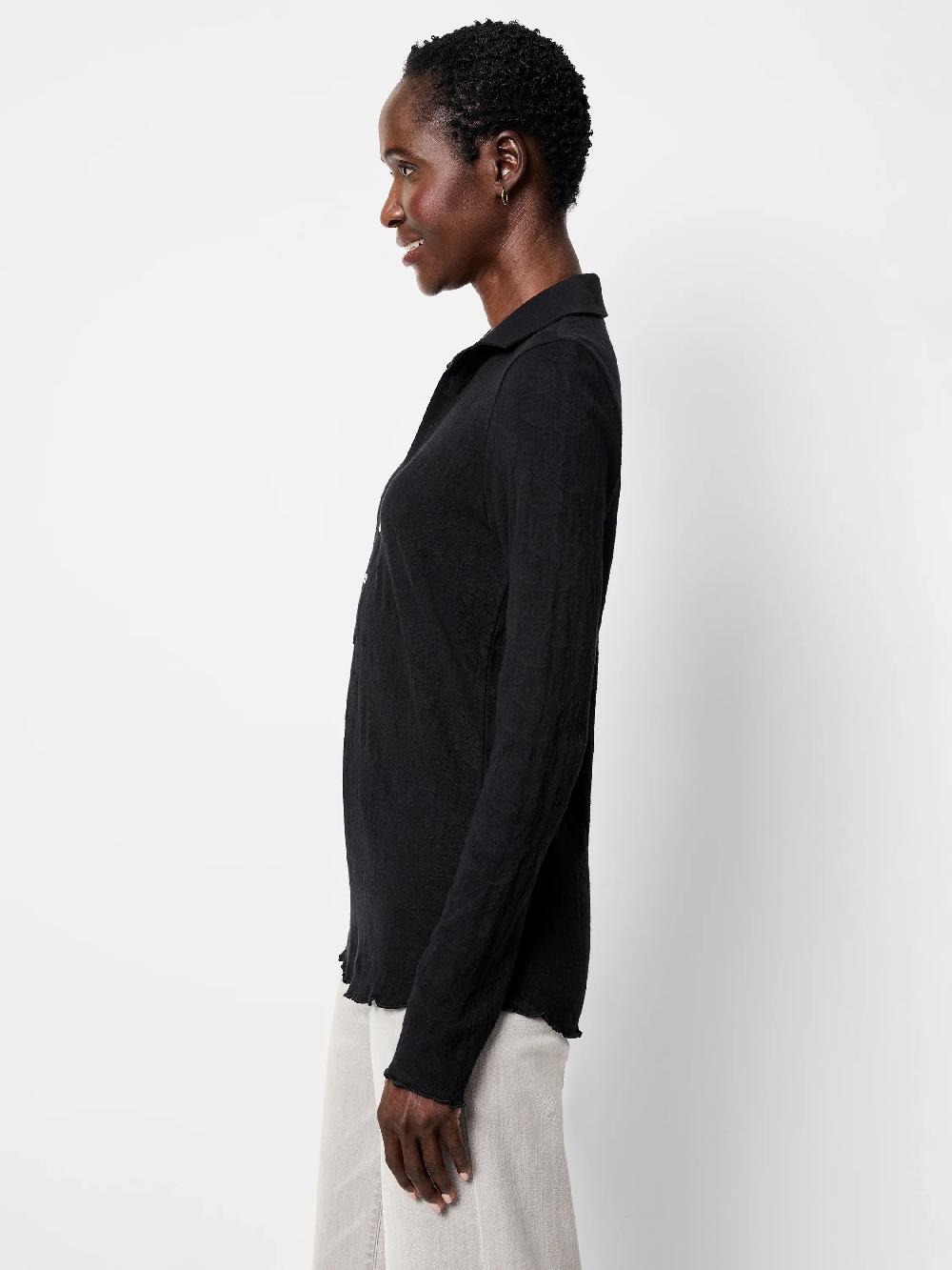 Nic Zoe Lace Knit Collared Top