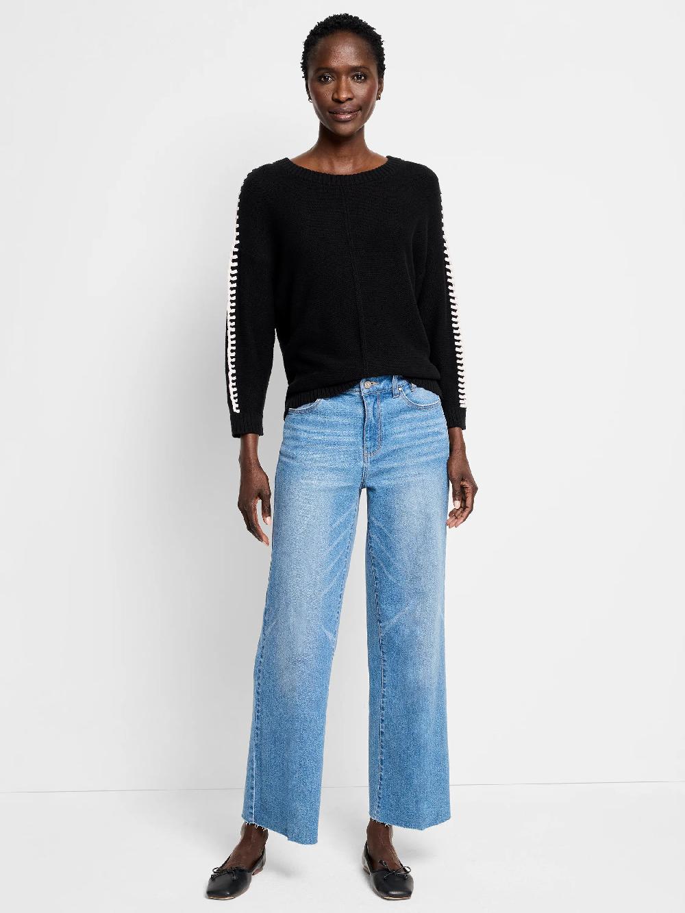 Nic Zoe Laced Up Sweater