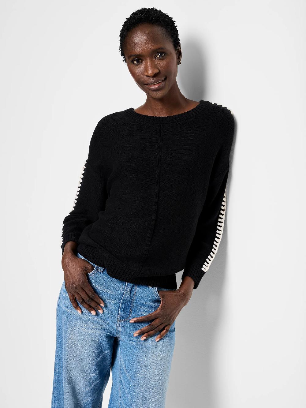 nic zoe Laced Up Sweater