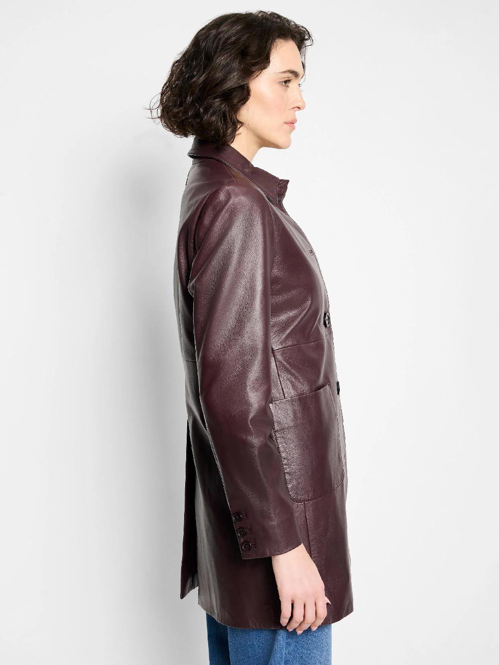 Nic Zoe Leather Car Coat