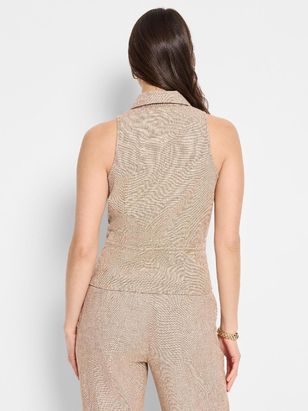 Nic Zoe Linen Cotton Cinch Vest