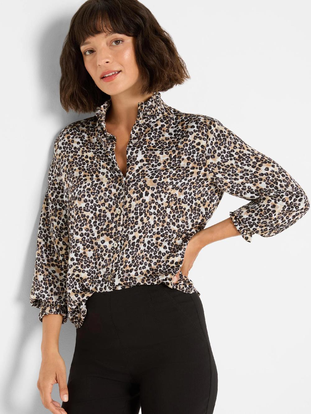 Nic Zoe Little Leopard Top