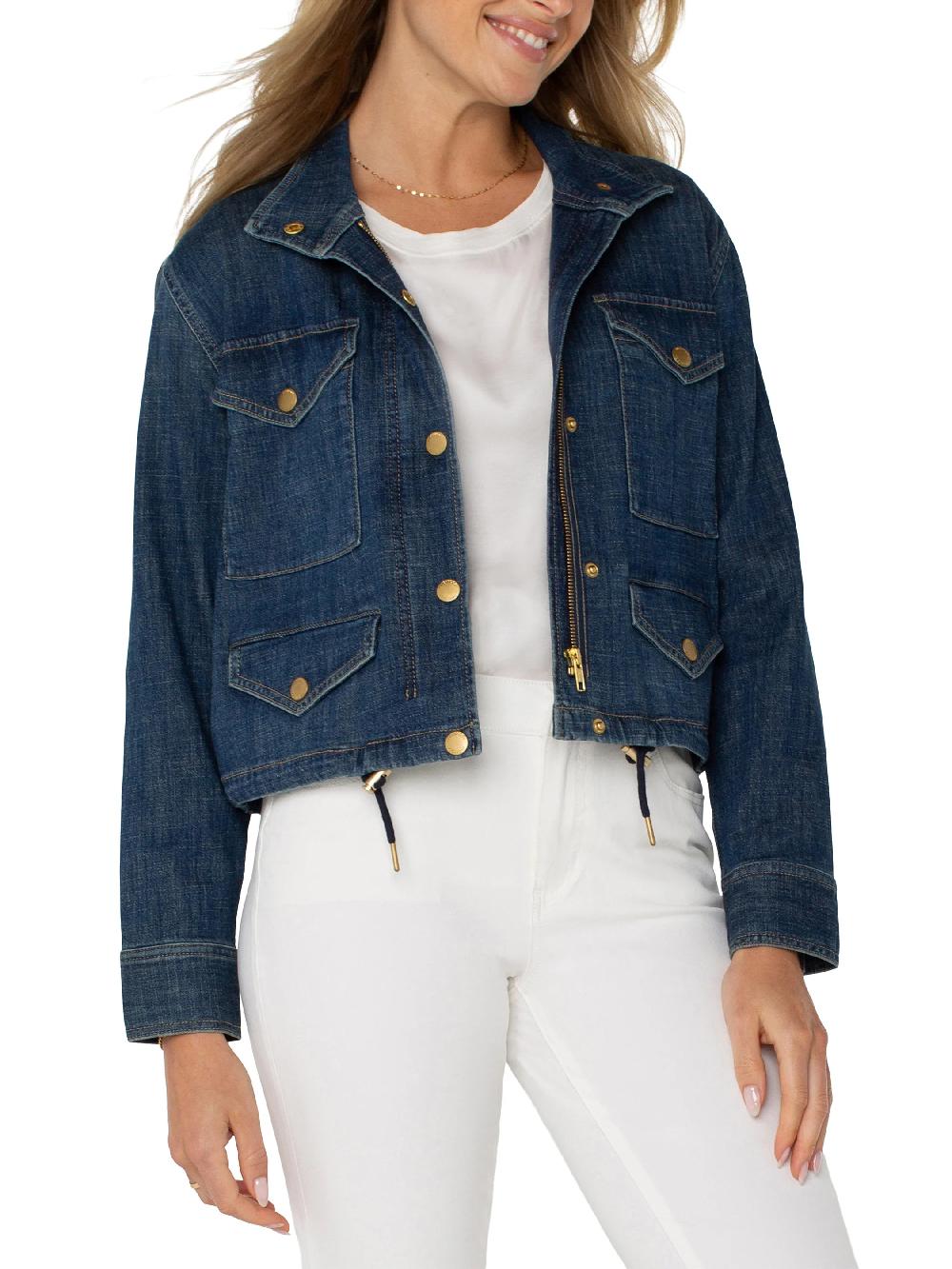 nic zoe Liverpool Cropped Cargo Jacket