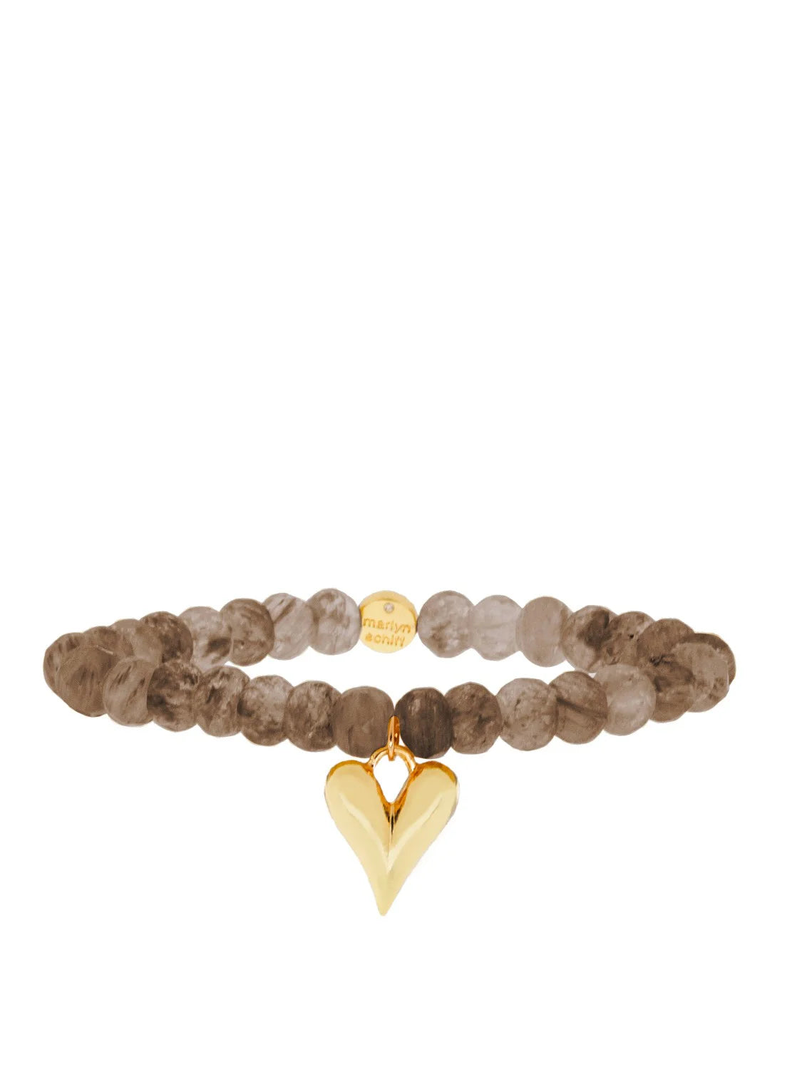 nic zoe Marlyn Schiff Mocha Quartz Heart Bracelet