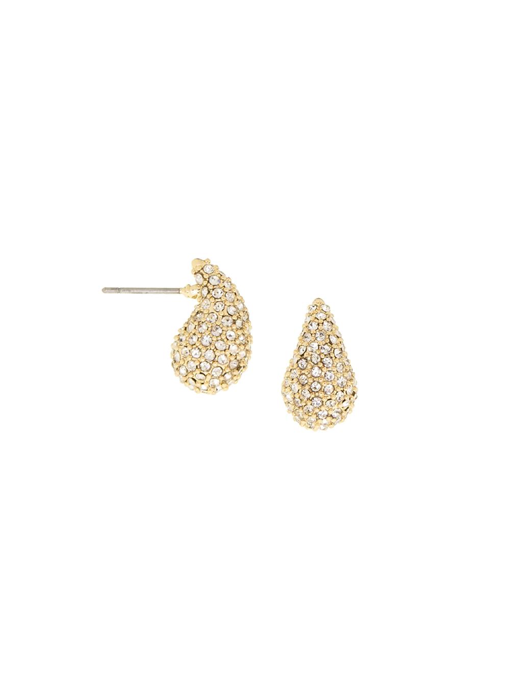 nic zoe Marlyn Schiff Pavé Elongated Dome Earring