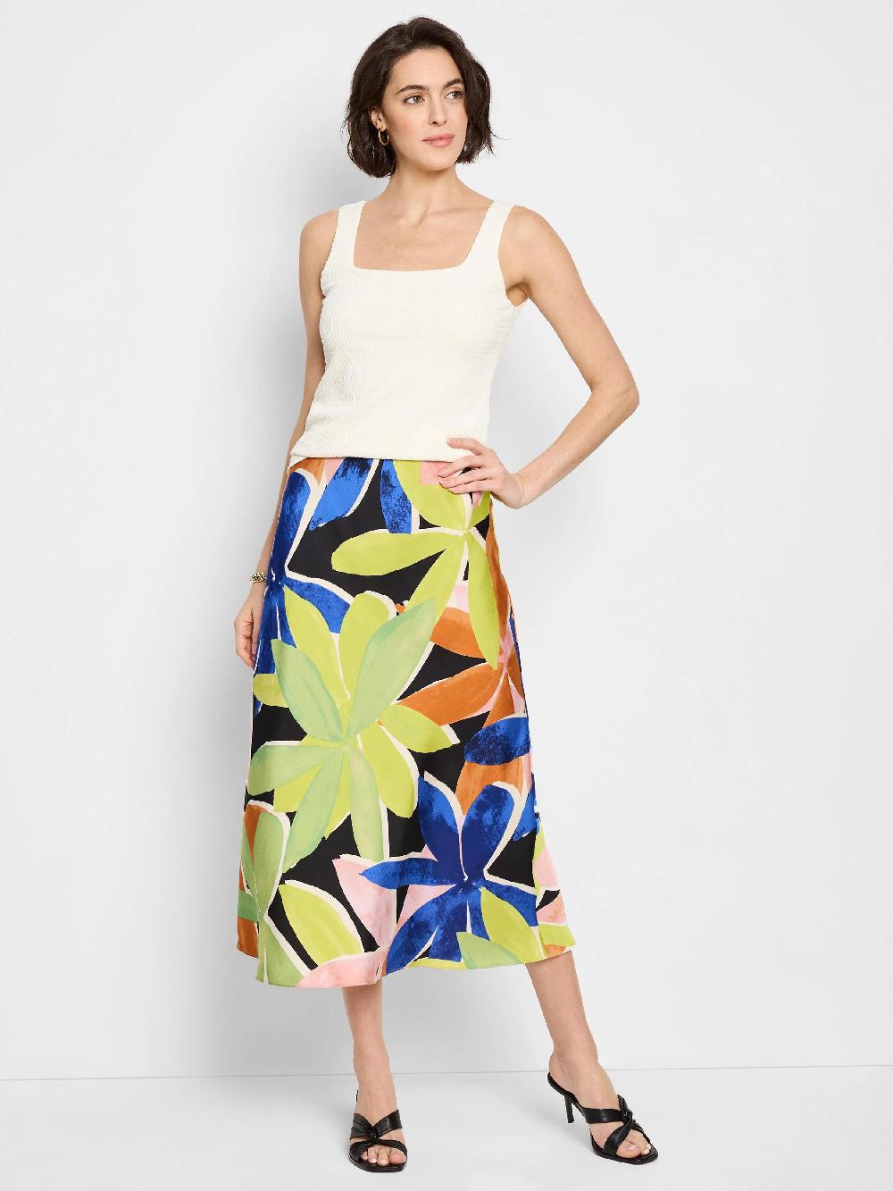Nic Zoe Mega Blooms Slip Skirt