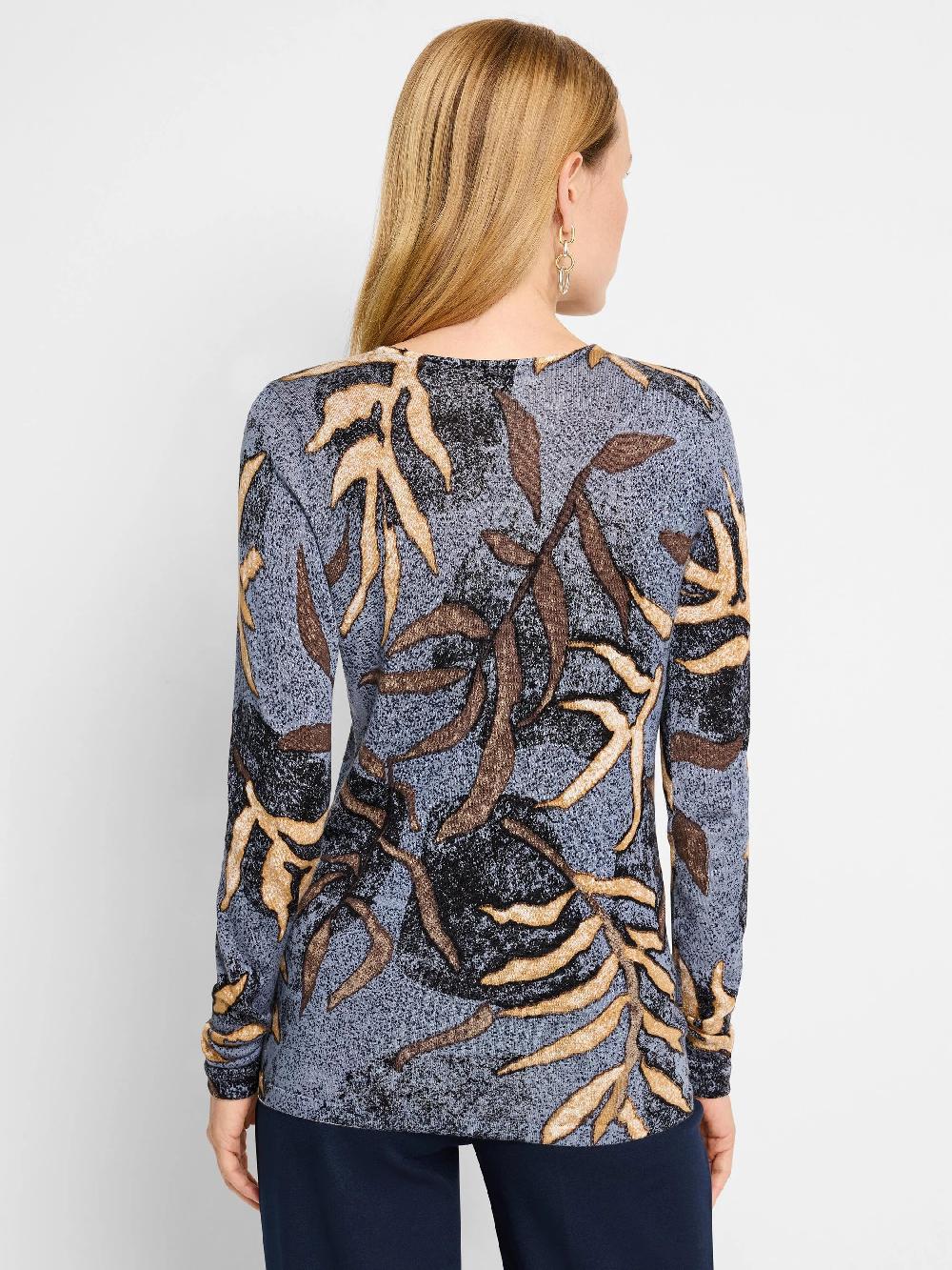 Nic Zoe Midnight Fern Sweater