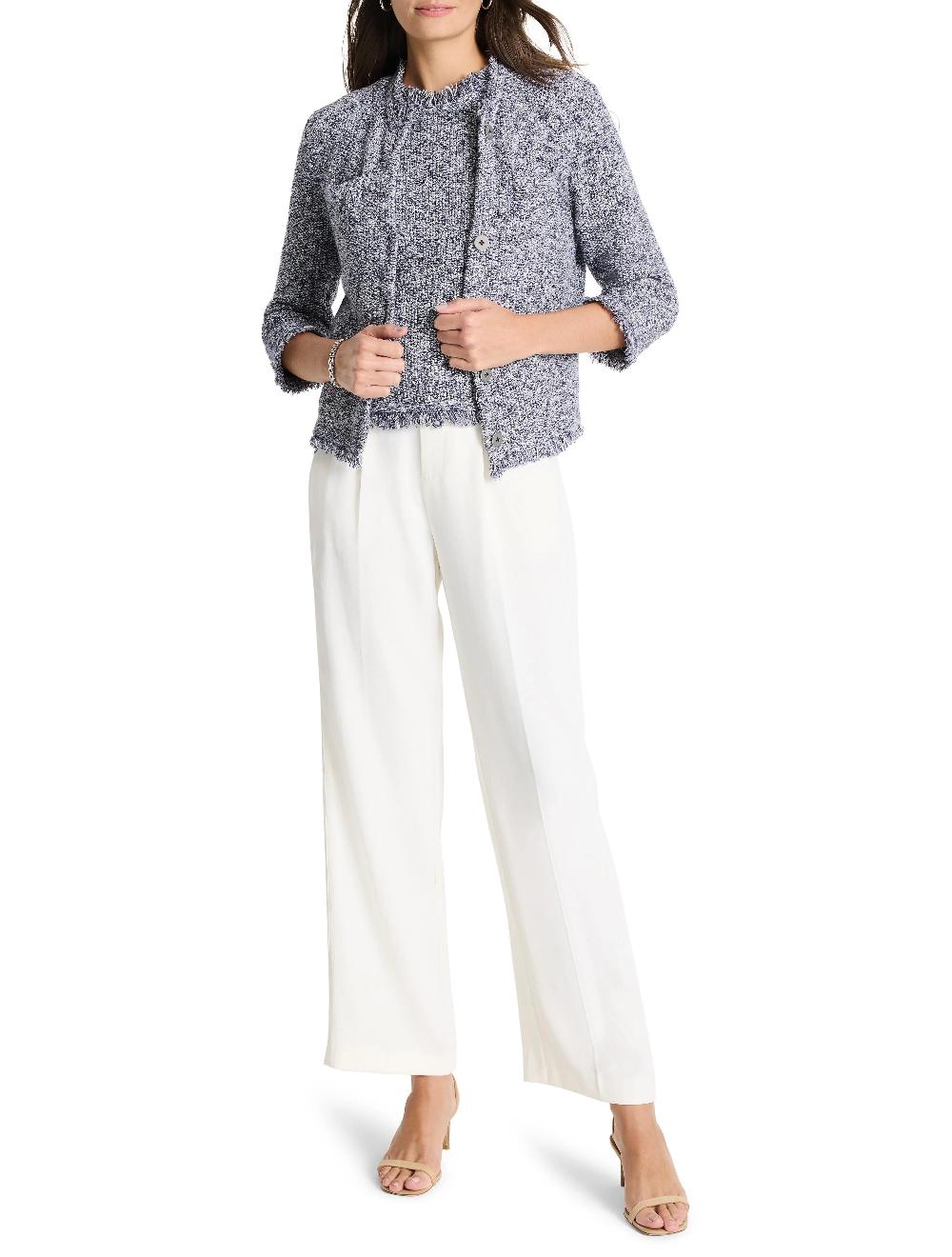 Nic Zoe Mixed Knit Sweater Jacket