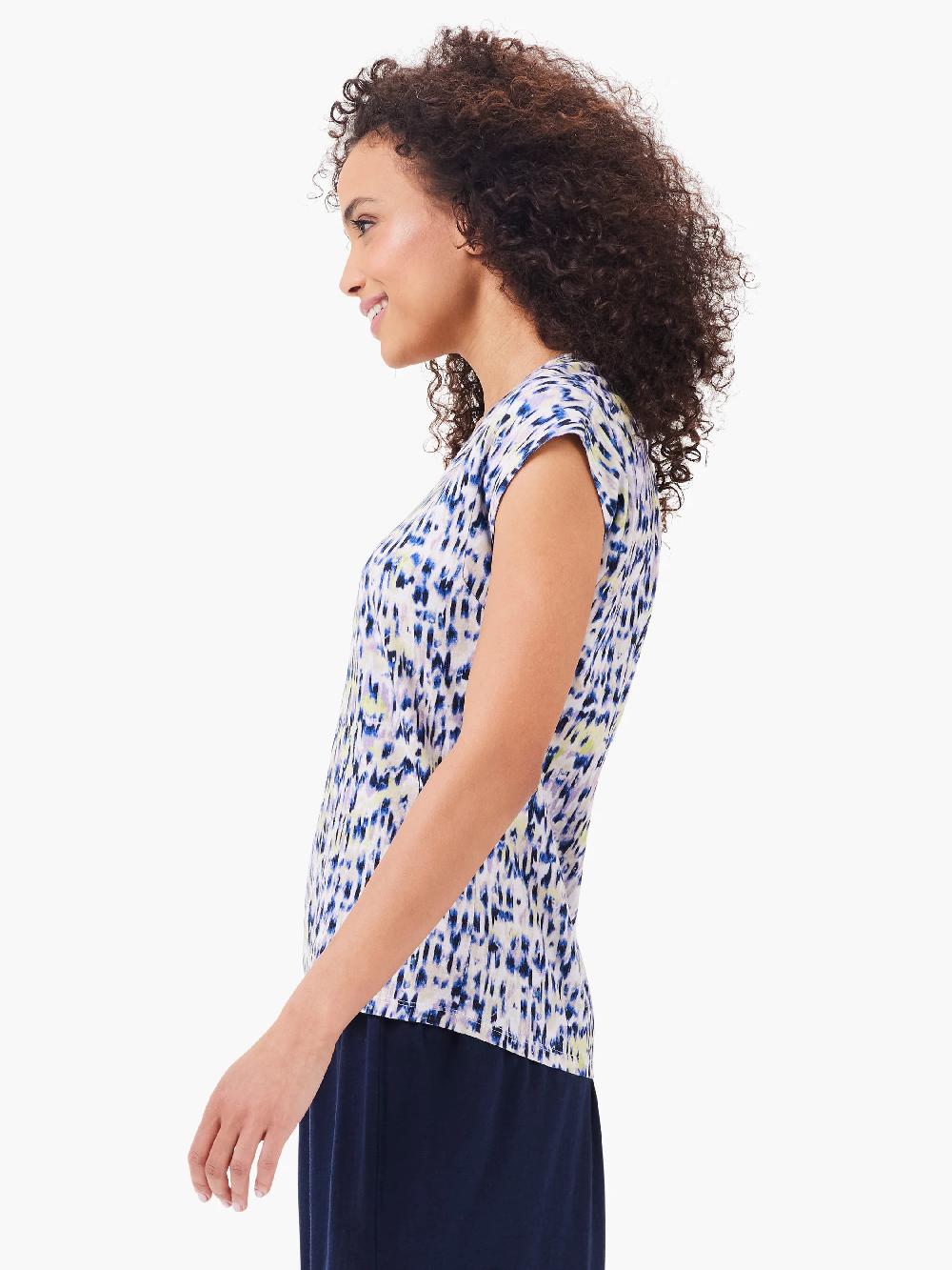 Nic Zoe NZT Abstract Ikat V-Neck Tank