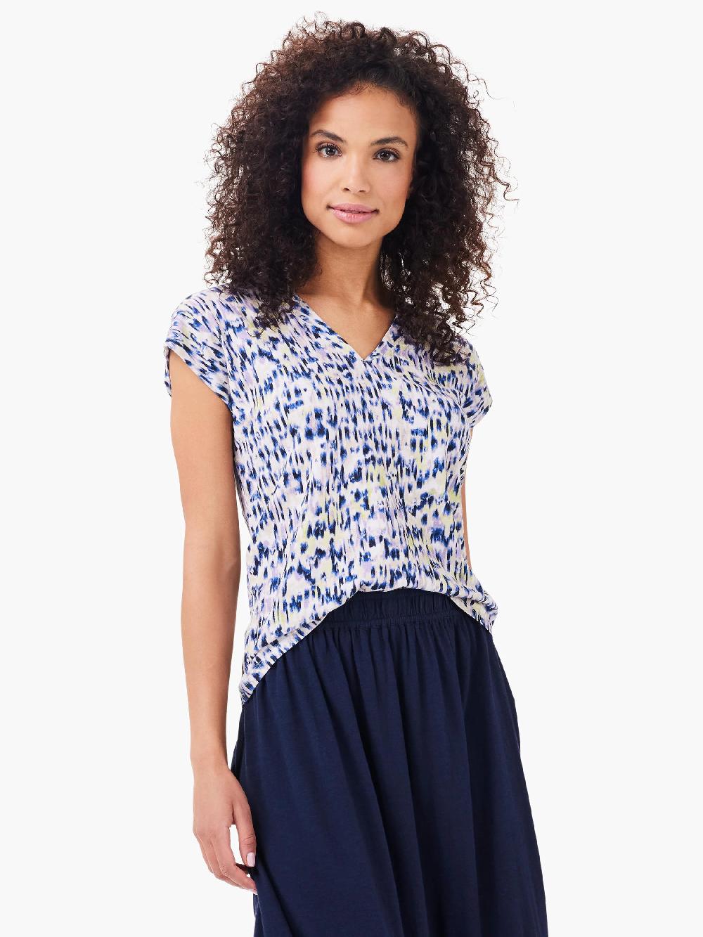 nic zoe NZT Abstract Ikat V-Neck Tank