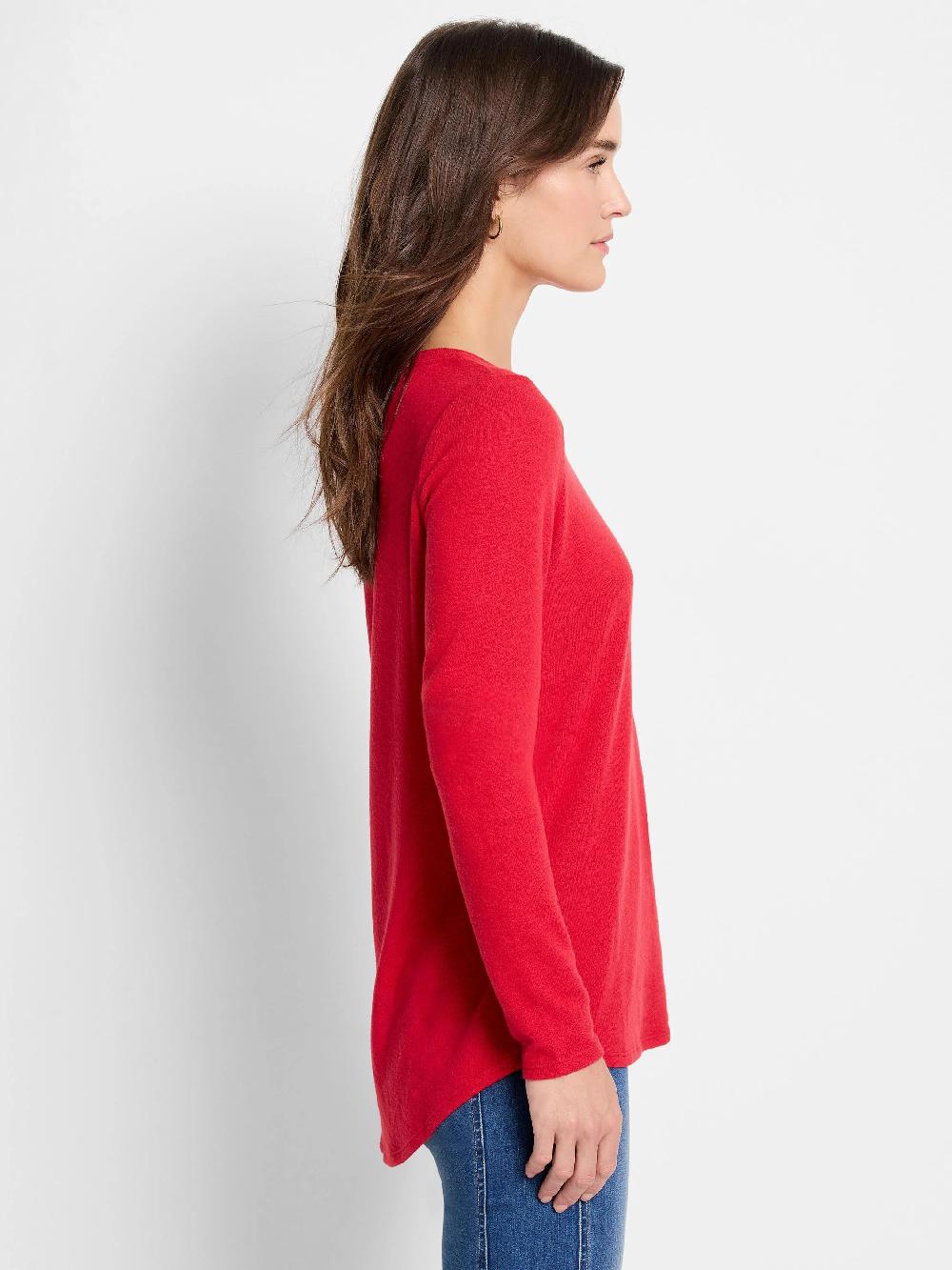 Nic Zoe NZT Cozy Long Sleeve Shirttail Tee