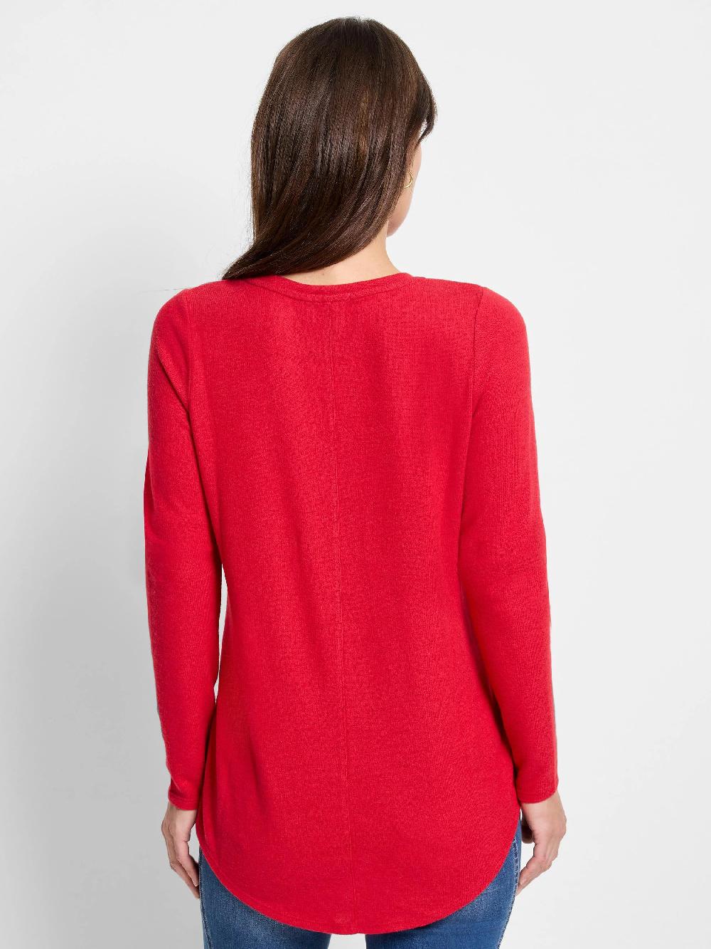 Nic Zoe NZT Cozy Long Sleeve Shirttail Tee