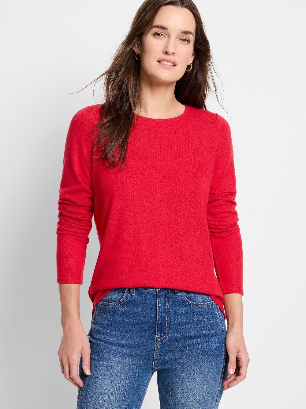 nic zoe NZT Cozy Long Sleeve Shirttail Tee