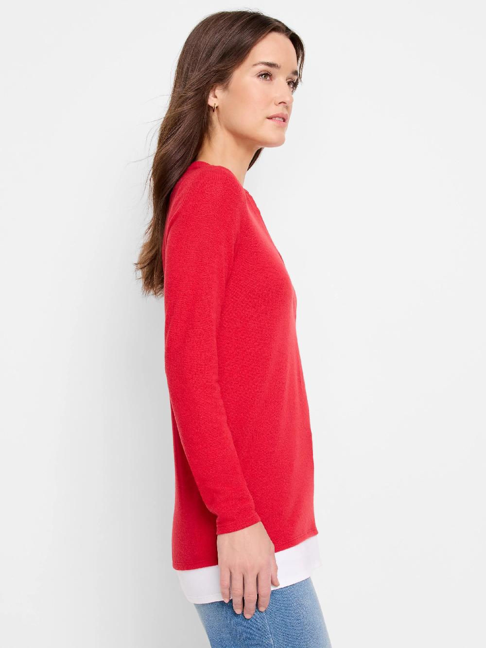 Nic Zoe NZT Cozy Mix Media Layer Top