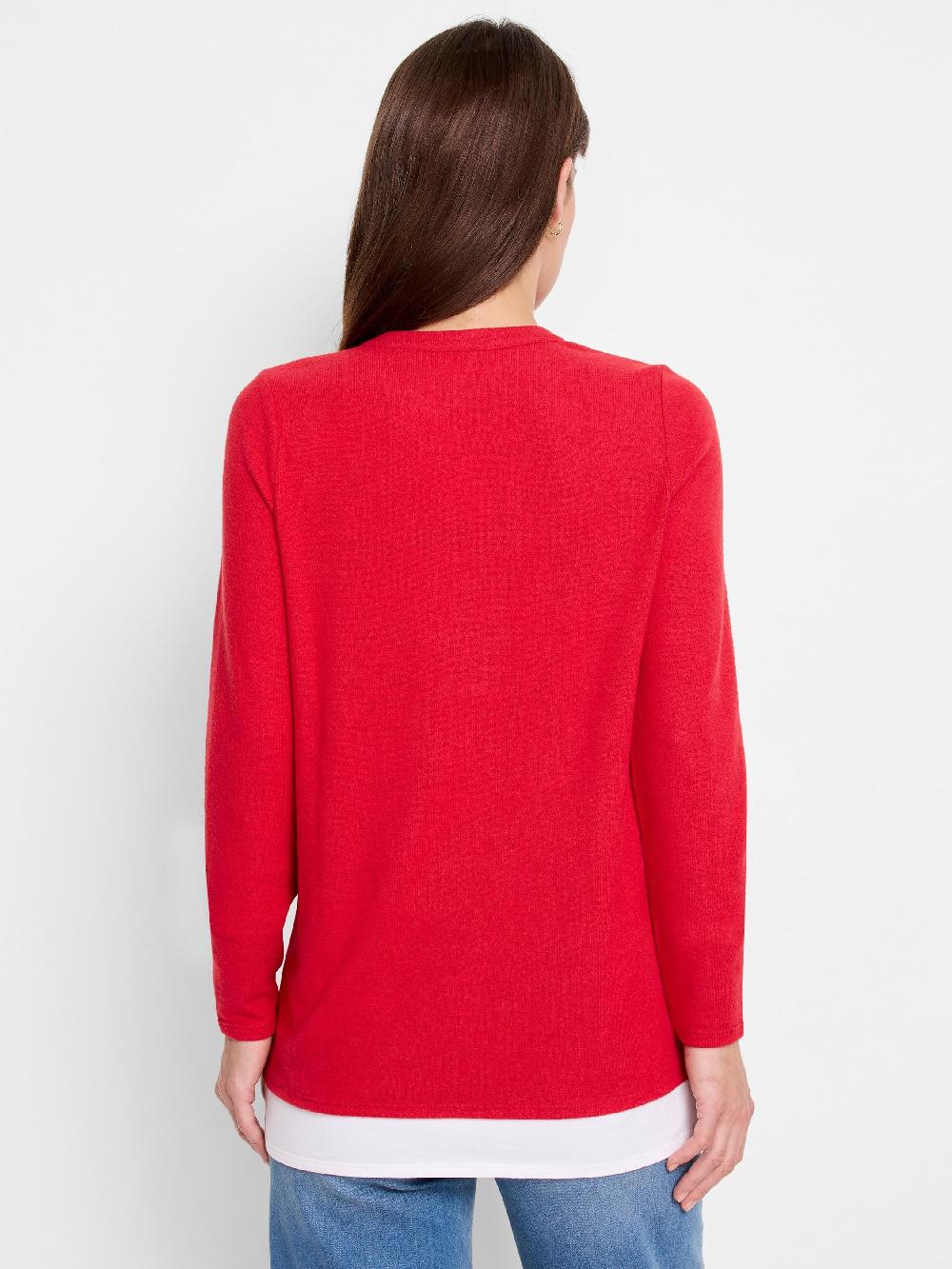 Nic Zoe NZT Cozy Mix Media Layer Top