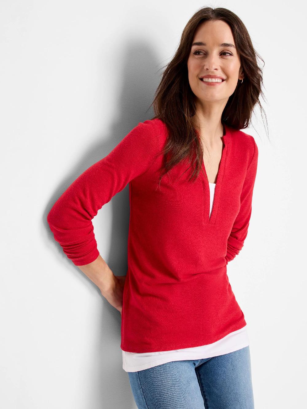 Nic Zoe NZT Cozy Mix Media Layer Top