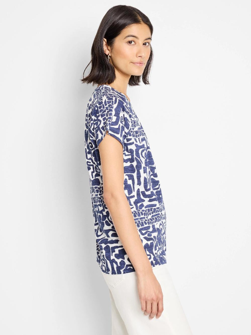 Nic Zoe NZT Floret Blues Crew Neck Tee