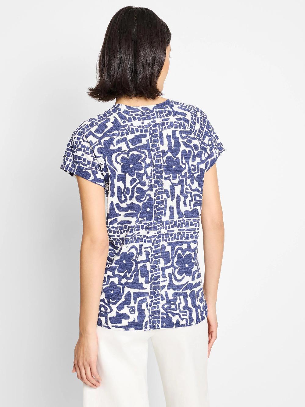 Nic Zoe NZT Floret Blues Crew Neck Tee
