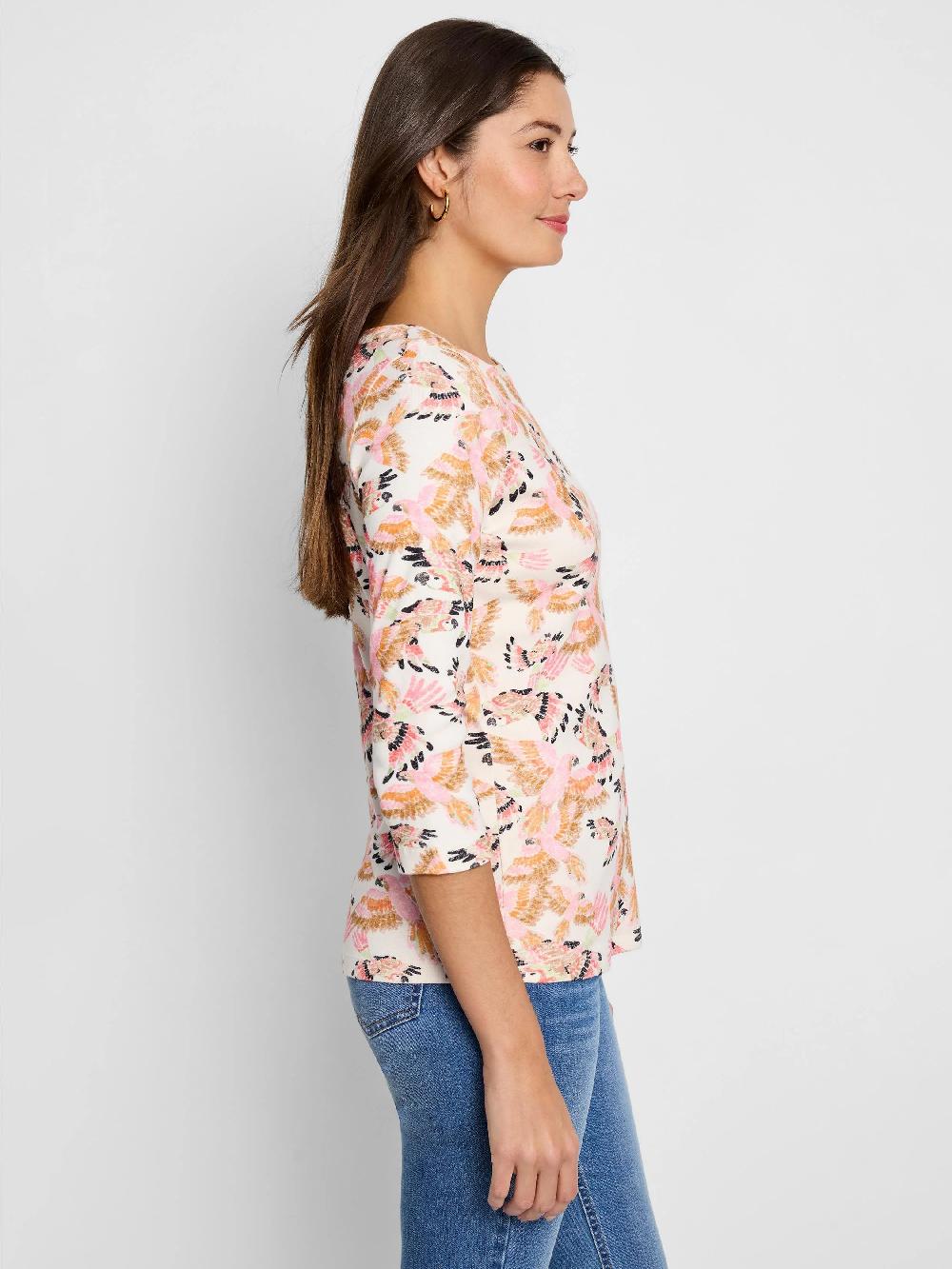 Nic Zoe NZT In Flight 3/4 Sleeve Boat Tee