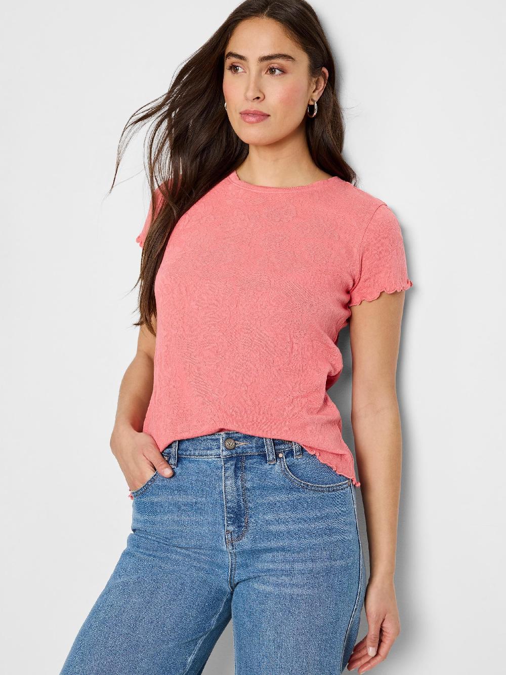 Nic Zoe NZT Lace Knit T-Shirt