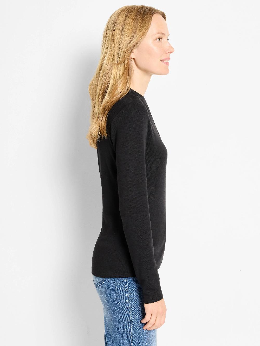 Nic Zoe NZT Long Sleeve Henley Tee