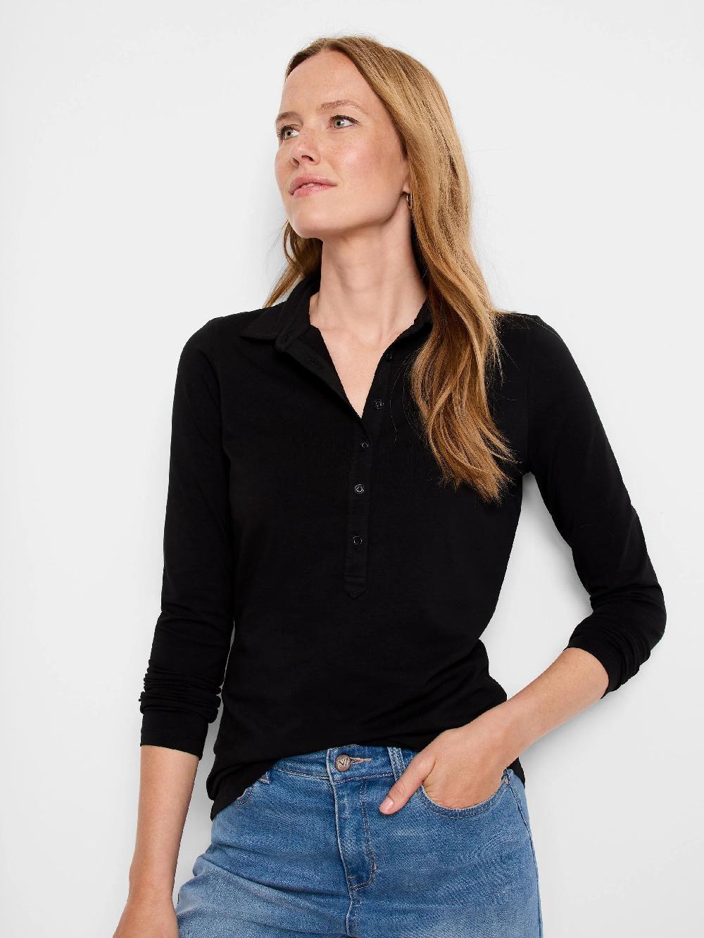 Nic Zoe NZT Long Sleeve Polo Top